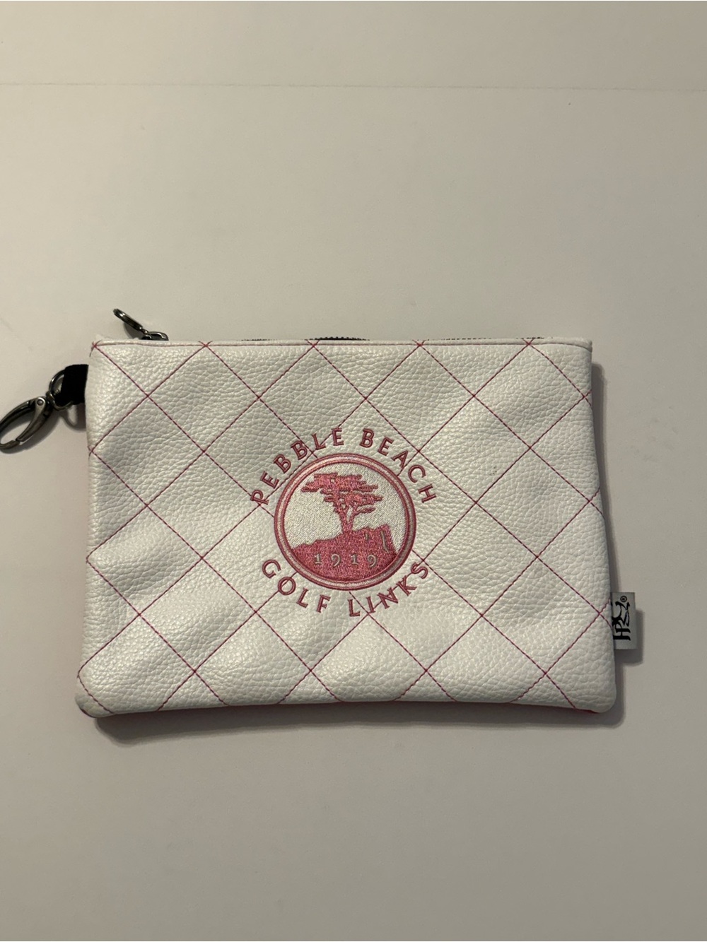 Pebble Beach Pink Quilted Collection Zipper Tote